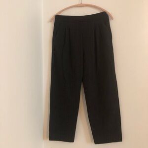 Mango MNG Charcoal Ankle Length Wool Blend  Trousers